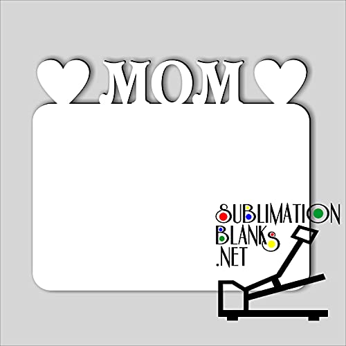 6 Pcs MOM w/HEARTS Picture Frame Sublimation Blanks Photo Frame W/ 3 Acrylic Photo Frame Easel STANDS INCLUDED Hardboard DIY