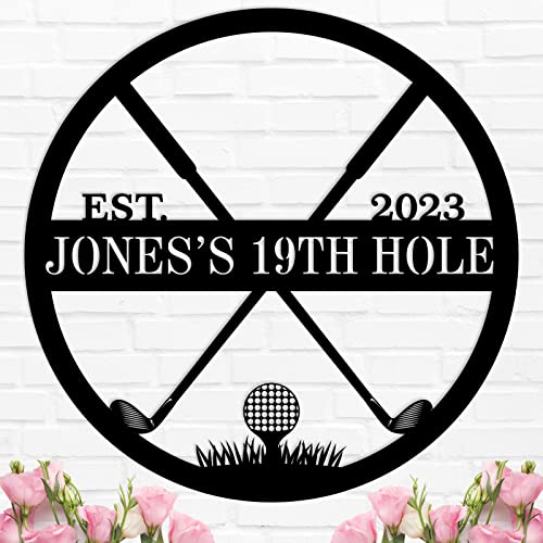 Personalized Metal Golf Sign, Personalized Golfer Gifts, Custom 19th Hole Metal Sign, Custom Golf Sign, Personalized Golf Decor, Man Cave Sign, Gift sign for Dad