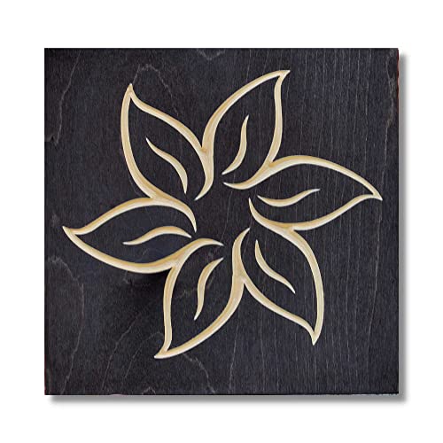 Floral Mandala Wood Wall Decor - 12 x 12 inches