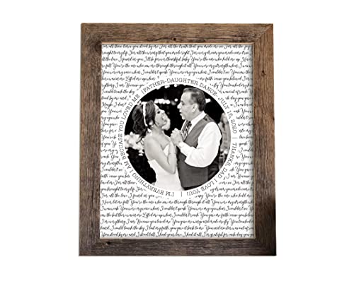 Wedding Day Thank You Gift for Mom or Dad- Framed Song Lyrics from Father-Daughter Dance, Mother-Son Dance, Picture Gifts for Mom, Gift for Dad, Father of the Bride Gift, Mother of the Groom