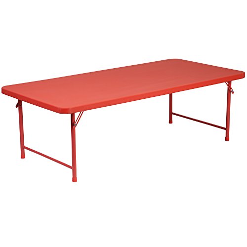 Flash Furniture 4.93-Foot Kid's Red Plastic Folding Table