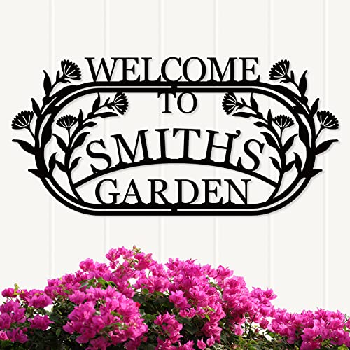 Personalized Garden Signs, Vegetable Garden Sign, Porch Patio Yard Garden Shed Decor Hanging Garden Plaque, Garden Decor for Outside, Garden Signs Decorative Outdoor, Custom Garden Sign