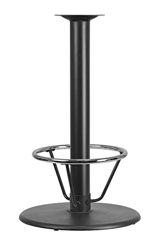 Flash Furniture 24'' Round Restaurant Table Base with 4'' Dia. Bar Height Column and Foot Ring