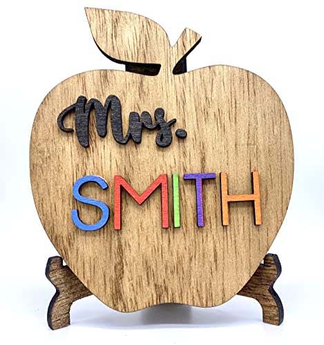 Teacher Appreciation Gift, Personalized Teacher Desk Sign, Handmade in USA