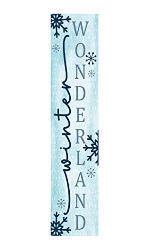 Twisted R Design Winter Wonderland Sign - Unique Vertical Winter Decor Wooden Sign, 24" Hanging/Standing Farmhouse Winter Decor, Directly Printed Home Decorations For Winter Season, 2ft