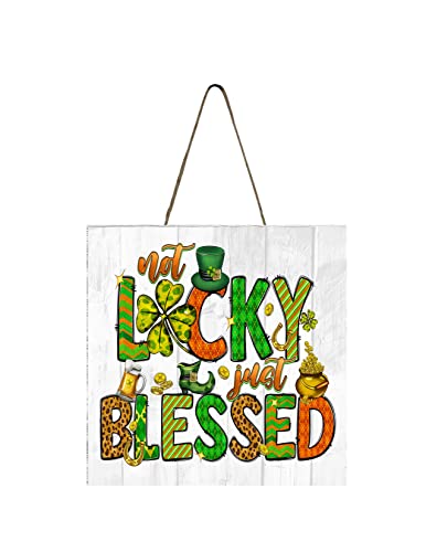 Twisted R Design Wood Mini Sign 5" x 5" (5 x 5 Inches, Not Lucky Just Blessed)