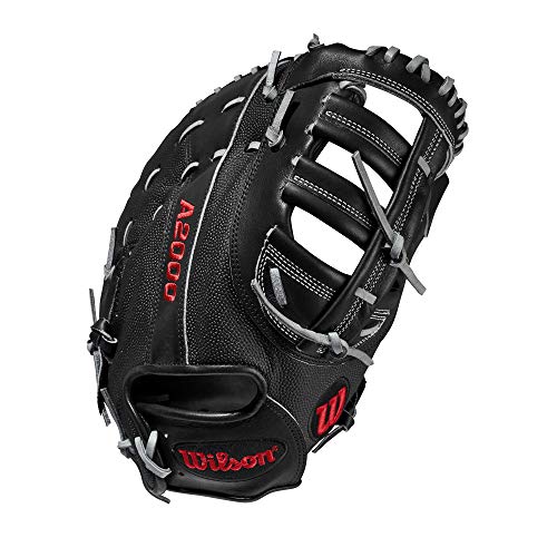 Wilson A2000 12.25-Inch SuperSkin Baseball Glove, Black/Grey, Right (Left Hand Throw)