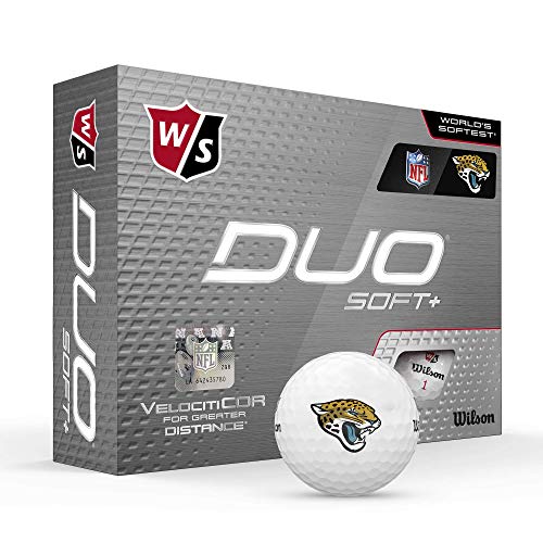 WILSON Duo Soft+ NFL Golf Balls (1 Dozen)-Jacksonville,White