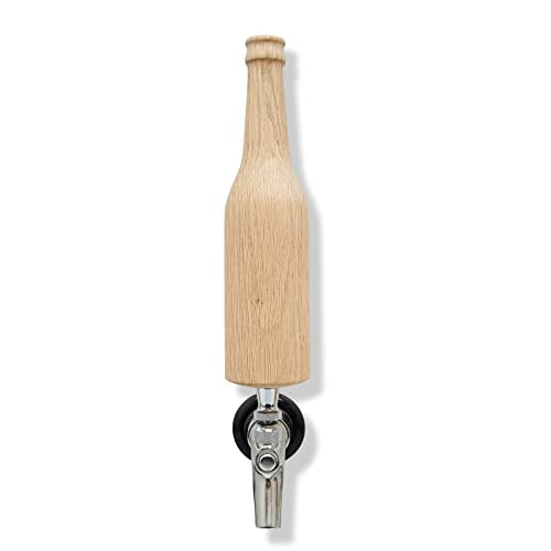 Beer Tap Handle Blanks for Custom Personalization Laser Engraving, Solid Wood (Bottle Shape)