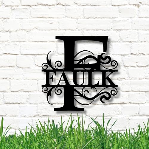 EngravingKings Brand, Personalized Last Name Sign, Unique Wedding Gifts, Monogram Wall Décor, Custom Metal Outdoor Signs, Family Name, Custom Decoration (36, Black)