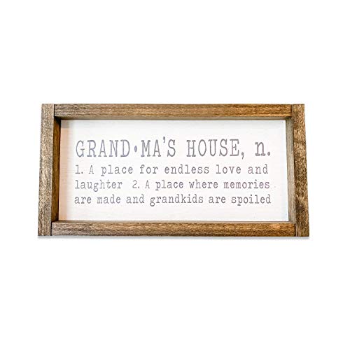 Grandma's House Rustic Wood Sign - Perfect Gift for Grandma's House Décor - 5" x 11