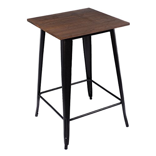 COSTWAY Wood Dining Square Table Kitchen Modern Furniture Bistro Home Durable Wood New