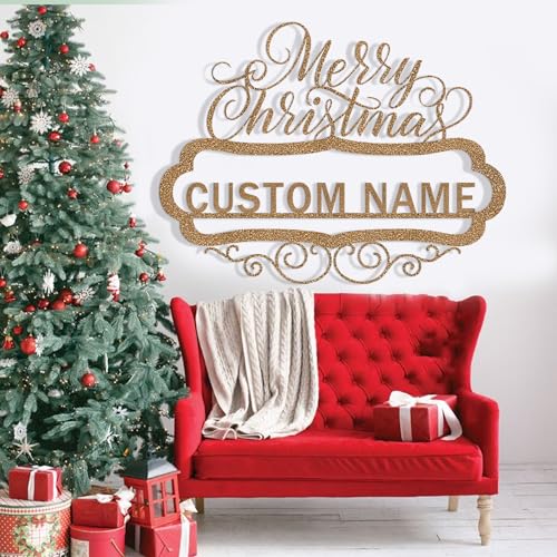 Custom Metal Signs Christmas Metal Name Sign Metal Wall Art Wall Decor Metal Wall Art Last Name Sign Family Name Sign Personalized Wedding Gift Fire Pit Sign Outdoor Decor Cabin Sign