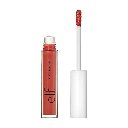 e.l.f., Lip Lacquer, Moisturizing, Shiny, Non-Sticky, Long Lasting, Provides Maximum Color, Glides On, Moody, 0.08 Fl Oz