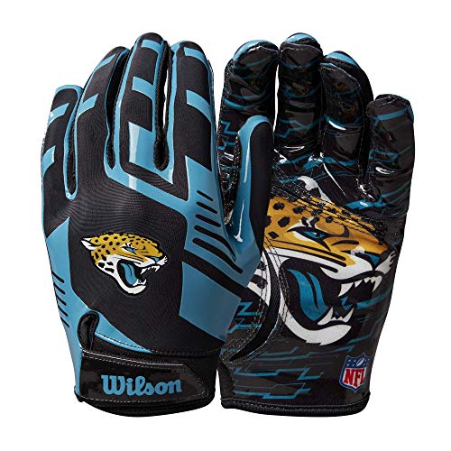 Wilson NFL Stretch Fit Football Gloves - Adult, Jacksonville Jaguars