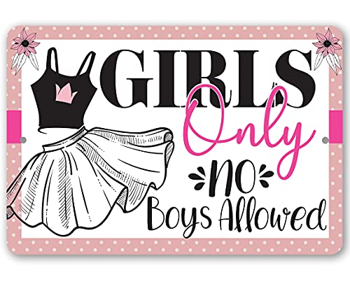 She Shed Sign - Girls Only - Metal Sign - Indoor/Outdoor Shed Art - She Shed Decor Gift, Funny Birthday Gifts for Women, Metal Shed Signs, She Shed Decorations, Christmas Presents for Women