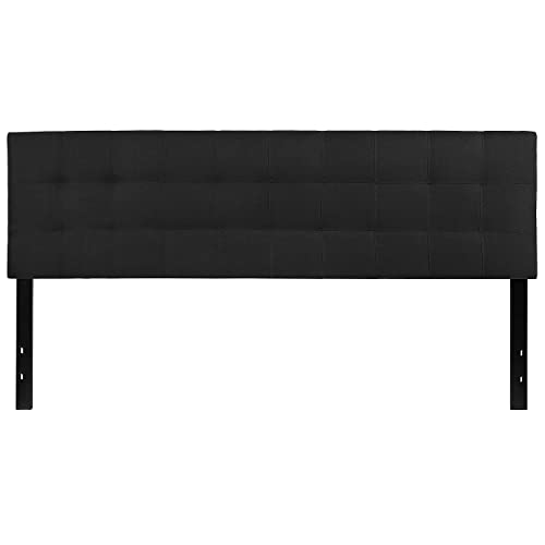 Flash Furniture Bedford Tufted Upholstered King Size Headboard in Black Fabric