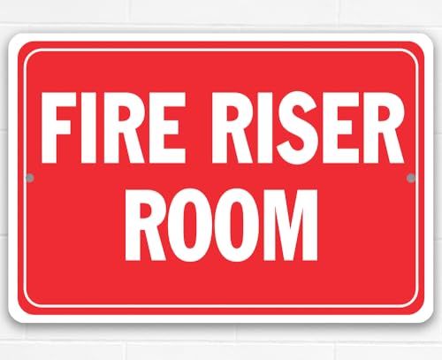 Metal Sign - Fire Riser Room - Sprinkler Alarm Control Panel FACP Fire Riser Room Sign - Use Indoor/Outdoor - Fire Protection System controls and Equipment for Buildings and Facilities (8" x 12")