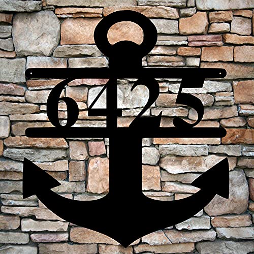 Personalized Anchor Address Sign by Sea Biscuit Metal Designs