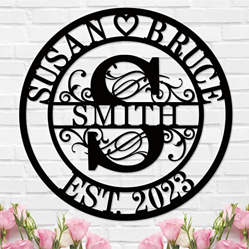 Personalized Wedding Gifts House Warming Gifts New Home Anniversary Gifts for Him Wedding Decor Metal Wall Art Personalized Gifts Welcome Sign Wedding Gifts for Couple Family Established Signs