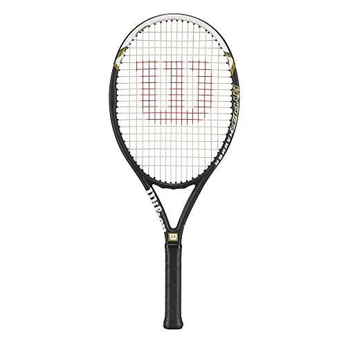 Wilson Hyper Hammer 5.3 Strung Tennis Racket (Black/White, 4 3/8)