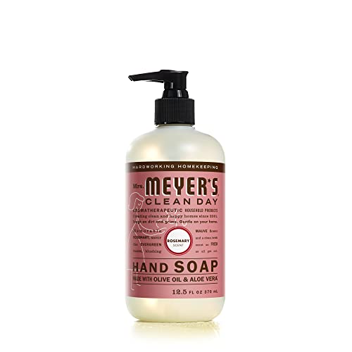 Mrs. Meyer's Hand Soap, Made with Essential Oils, Biodegradable Formula, Rosemary, 12.5 fl. oz