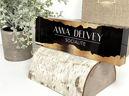 Personalized Name Plate for Your Desk or Office (Anna Delvey/VIP)