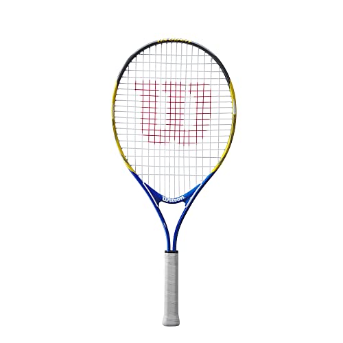 Wilson US Open 25 Junior/Youth Recreational Tennis Racket, US Open, Blue/Yellow