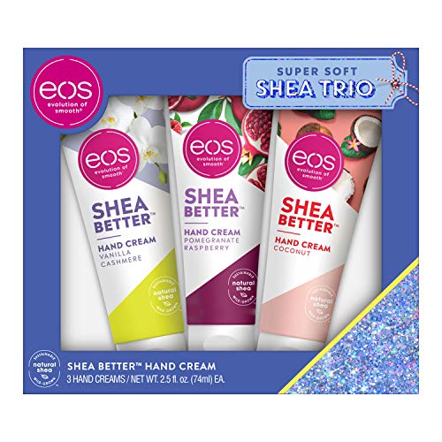 eos Shea Better Hand Cream Gift Set - Variety Pack | Natural Shea Butter Hand Lotion and Skin Care | 24 Hour Hydration with Shea Butter & Oil | 2.5 oz | Pack of 3