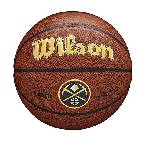 WILSON NBA Team Alliance Basketball - Size 7 - 29.5", Denver Nuggets