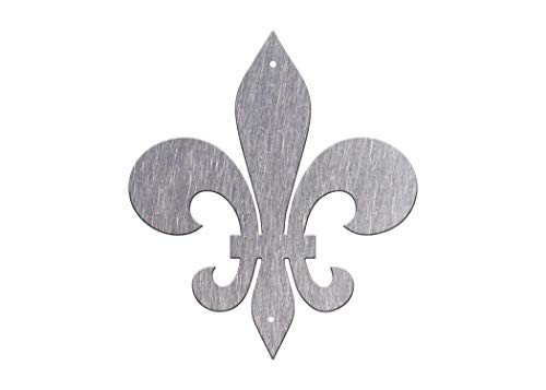 Fleur de lis steel metal wall art hanging decal sign made in USA various finishes, sizes