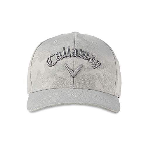 Callaway mens Camo Flexfit Snapback Hat, One Size, Grey