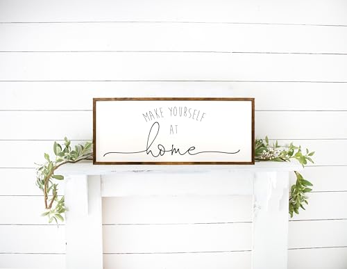 10x20 inches, Guest Room Decor - Entryway Decor - Make Yourself At Home Sign - Make Yourself At Home Sign - Guest Room Sign - Be Our Guest Sign - Guest Room - Guest Room Wall Decor
