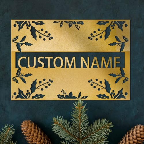 Custom Metal Signs Leaves Metal Name Sign Metal Wall Art Wall Decor Metal Wall Art Last Name Sign Family Name Sign Personalized Wedding Gift Fire Pit Sign Outdoor Decor Cabin Sign