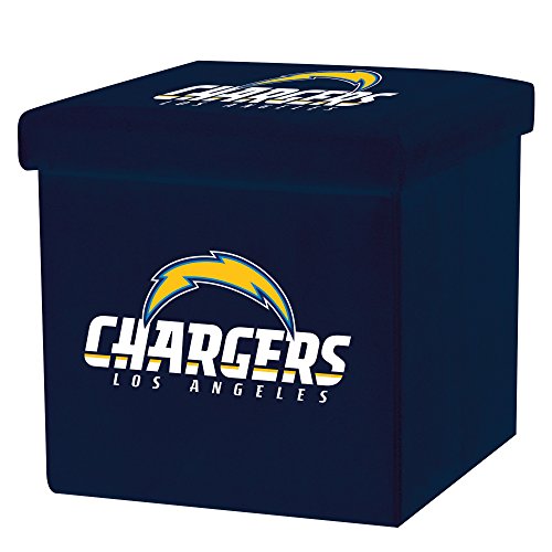 Franklin Sports NFL Team Storage Ottoman + Container - Folding Organizer Bin - NFL Office, Bedroom + Living Room Décor - 14" x 14"