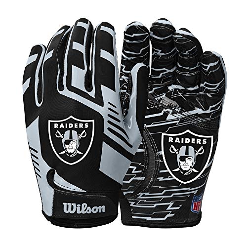 Wilson NFL Stretch Fit Football Gloves - Youth, Las Vegas Raiders