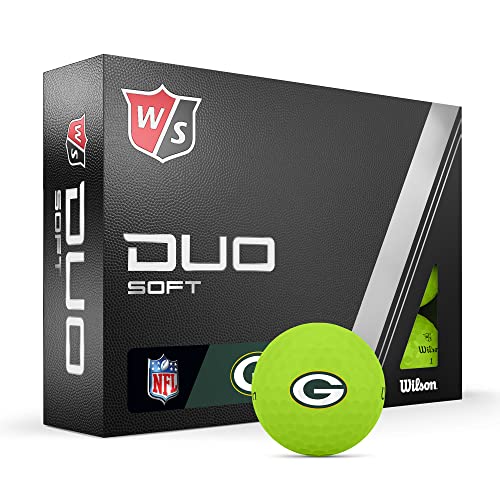 WILSON Staff 2023 Duo Soft NFL Golf Balls - 12 Balls, Green, Green Bay Packers