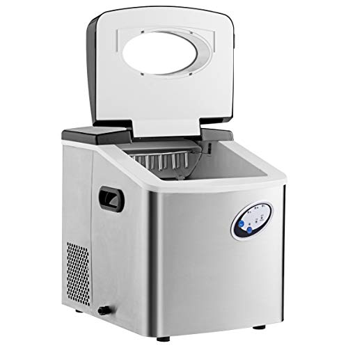 COSTWAY Nugget Ice Maker, Built in Self-Cleaning Function, Per Day Include Ice Scoop, Countertop Ice Machine with Intelligent Control Panel, Compressor Ideal for Parties, Kitchen (36LBS/24H, Nugget)