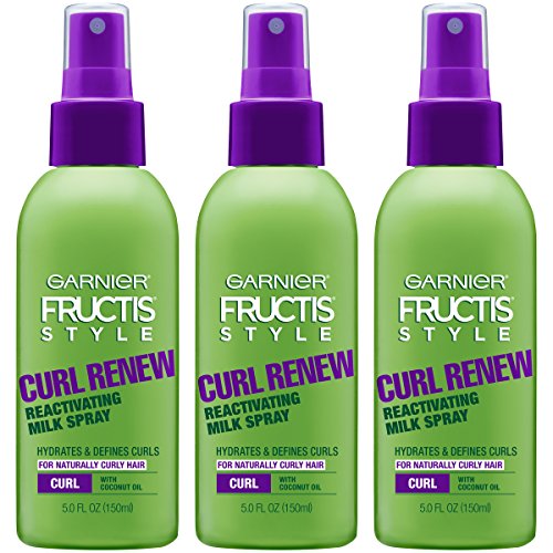 Garnier Fructis Style Curl Renew Reactivating Milk Spray, for Naturally Curly Hair, 5.0 Fl Oz, 3 Count (Packaging May Vary)