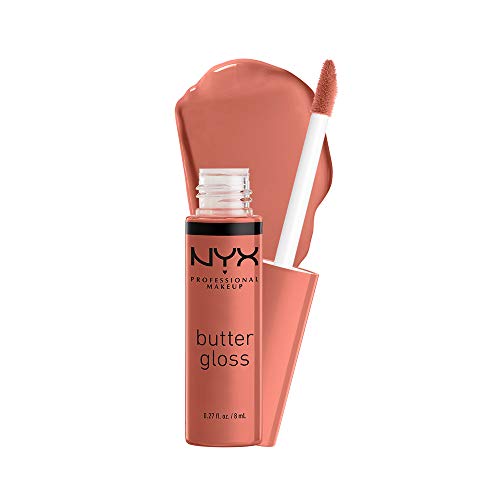 NYX PROFESSIONAL MAKEUP Butter Gloss, Non-Sticky Lip Gloss - Bit Of Honey (Peach Nude)