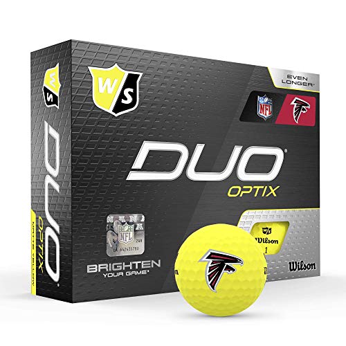 WILSON Duo Soft NFL Golf Balls (1 Dozen)-Atlanta,Yellow