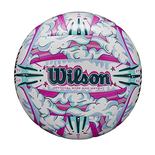 WILSON Graffiti Peace Volleyball - White/Purple