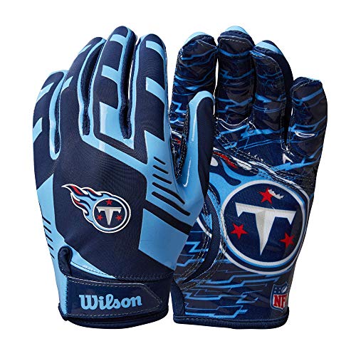 Wilson NFL Stretch Fit Football Gloves - Youth, Tennessee Titans