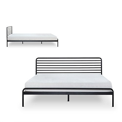 Zinus Tom Metal Platform Bed Frame / Mattress Foundation / No Box Spring Needed / Wood Slat Support / Design Award Winner, Full,OLB-RPPBA-14F,Black