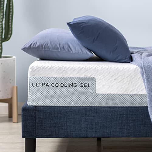 ZINUS 8 Inch Ultra Cooling Gel Memory Foam Mattress / Cool-to-Touch Soft Knit Cover / Pressure Relieving / CertiPUR-US Certified / Bed-in-a-Box / All-New / Made in USA, King White