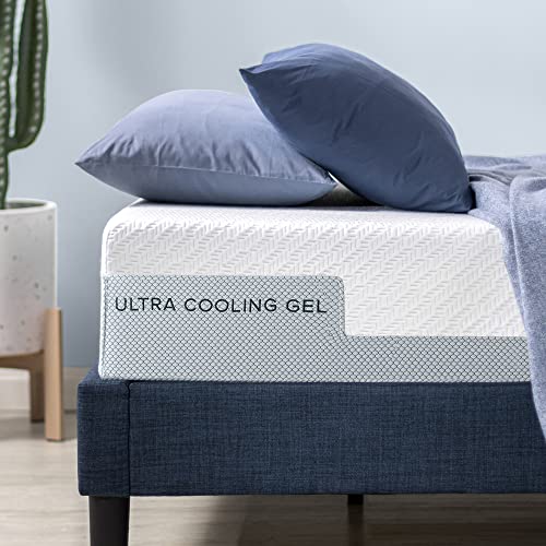 ZINUS 10 Inch Ultra Cooling Gel Memory Foam Mattress / Cool-to-Touch Soft Knit Cover / Pressure Relieving / CertiPUR-US Certified / Bed-in-a-Box / All-New / Made in USA, Queen White