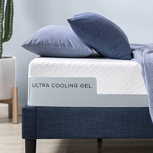 ZINUS 10 Inch Ultra Cooling Gel Memory Foam Mattress / Cool-to-Touch Soft Knit Cover / Pressure Relieving / CertiPUR-US Certified / Bed-in-a-Box / All-New / Made in USA, Full,White