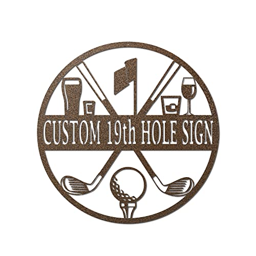 19th Hole Custom Golf Sign