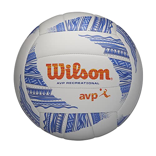 WILSON AVP Modern Outdoor Recreation Volleyball - Official Size, Blue/White