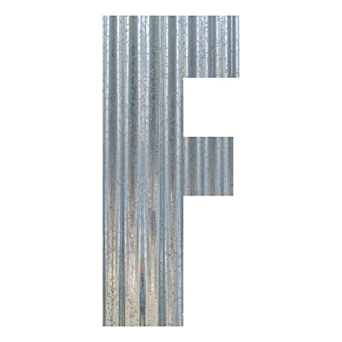 Corrugated Metal Letter (9 Inch, F)